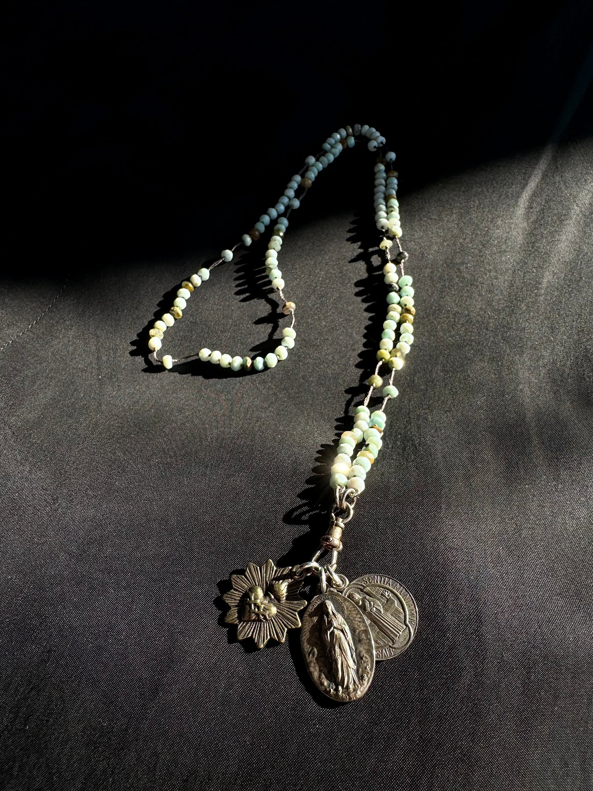 Peruvian Opal Rosary Necklace